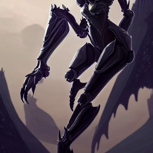 Image similar to highly detailed exquisite fanart, looking up at a 300 foot tall giant elegant beautiful saryn female warframe, as an anthropomorphic robot female dragon, sharp claws, posing elegantly over your tiny form, detailed legs looming over your pov, giantess shot, camera close to the legs, upward shot, ground view shot, leg shot, front shot, epic cinematic shot, high quality warframe fanart, captura, realistic, professional digital art, high end digital art, furry art, giantess art, anthro art, DeviantArt, artstation, Furaffinity, 8k HD render, epic lighting