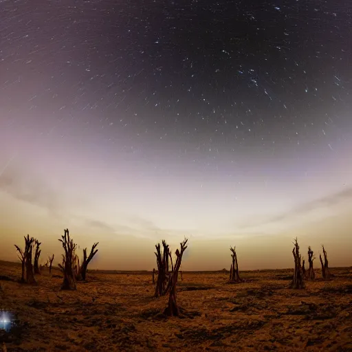 Prompt: floating termite mounds in an ethereal starry moonlit sky reaching into the clouds, muted pastel tones, david attenborough nature documentry footage, ultra high definition, 8 k