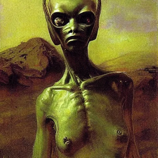 Image similar to alien by ilya repin