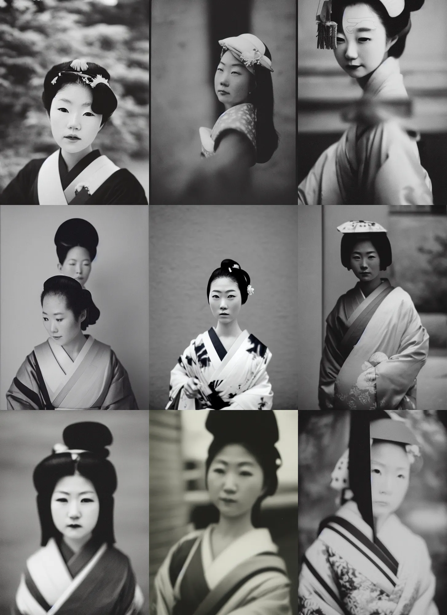 Prompt: Portrait Photograph of a Japanese Geisha Lomography Earl Grey 100