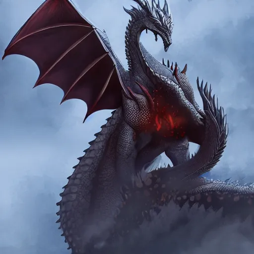 Prompt: god of dragons, trending on artstation