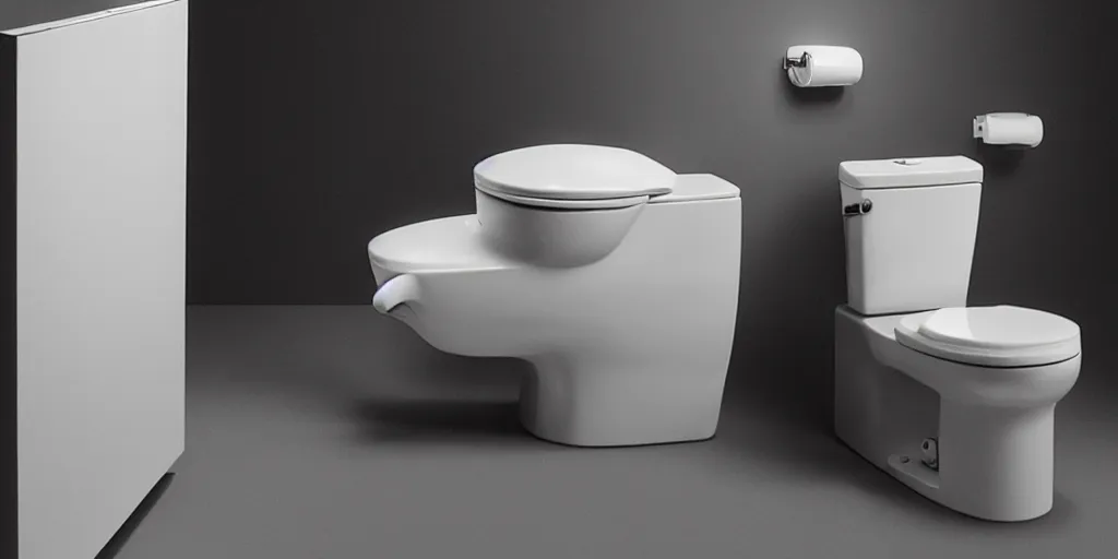 Image similar to “impossible toilet advertisement , 8k HD, hyperrealistic, 35mm film still”