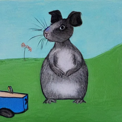 Prompt: a guinea pig in the style of Tove Jansson