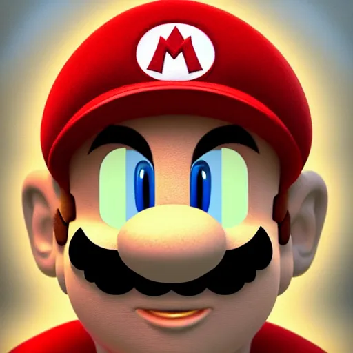 Prompt: super mario portrait in real life