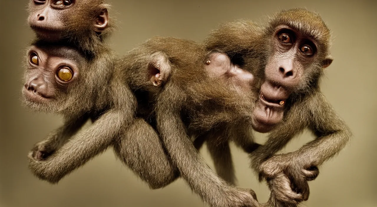 Prompt: an surrealist intricate mix of a monkey an ant and an alien monster, by the best photographer of national geographic, scientific photo, hight quality, soft light, kodachrome 6 4, hiperdetailed