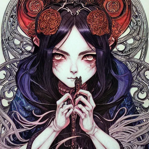 Prompt: prompt: Portrait painted in world of Warcraft style drawn by Vania Zouravliov and Takato Yamamoto, inspired by Fables, intricate acrylic gouache painting, high detail, sharp high detail, manga and anime 2000