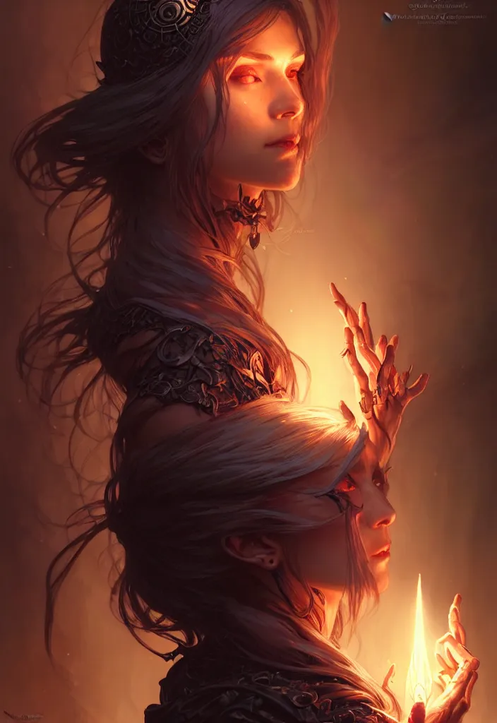 Image similar to Necromancer Sorceress, fantasy magic, undercut hairstyle, dark light night, intricate, elegant, sharp focus, illustration, highly detailed, digital painting, concept art, matte, art by WLOP and Artgerm and Greg Rutkowski and Alphonse Mucha, masterpiece