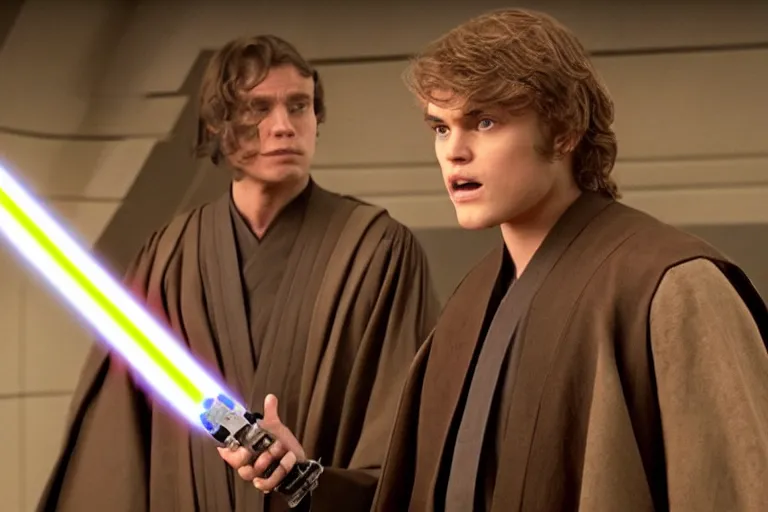 Prompt: anakin skywalker is defended in star wars senate by saul goodman, 1 0 8 0 p, court session images, realistic faces