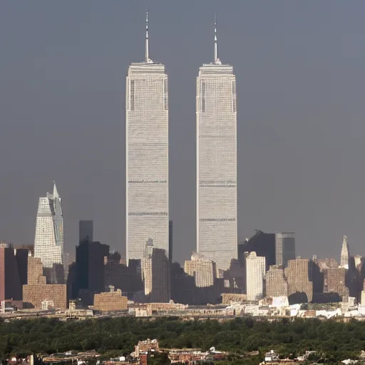 Image similar to exclusive photos of the twin towers falling, hyperrealism, no blur, 4k resolution, ultra detailed, style of CNN, The New York Times, Reuters