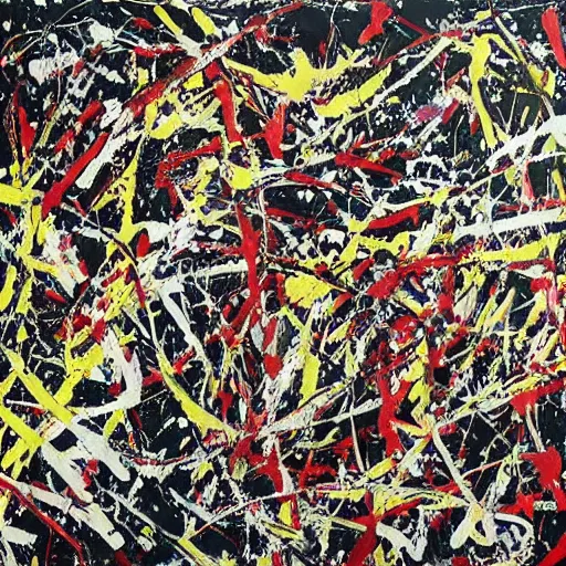 Image similar to jackson pollock painting, where is wally