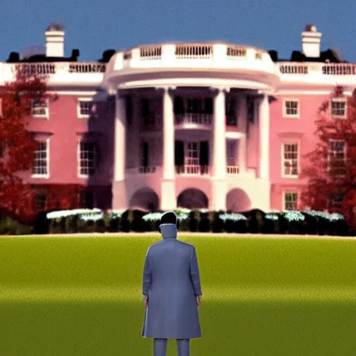Prompt: Duke Nuke Em standing on the Whitehouse Lawn, High Detail, Realistic