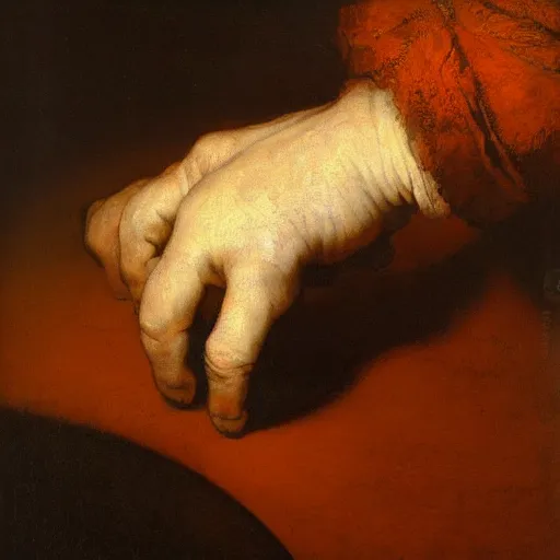 Prompt: rembrandt painting of goatse