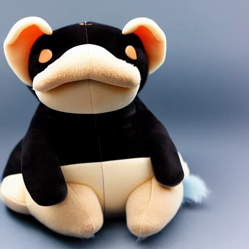 Image similar to a walrus plush. beautifully made, detailed, cute, soft. high quality, studio lighting, product image