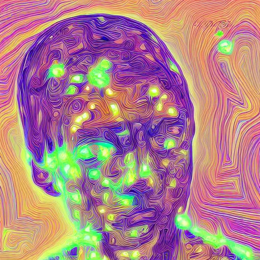 Prompt: human in love with artificial intelligence digital art