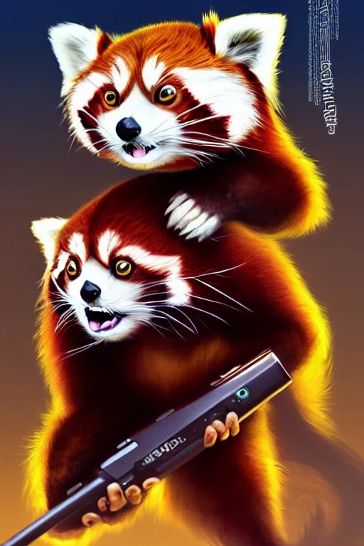 Prompt: red panda playing xbox one, animation pixar style, by pendleton ward, magali villeneuve, artgerm, rob rey and kentaro miura style, golden ratio, trending on art station