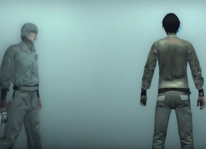 Prompt: hideo kojima's silent hills in the style of mirror's edge, screenshot