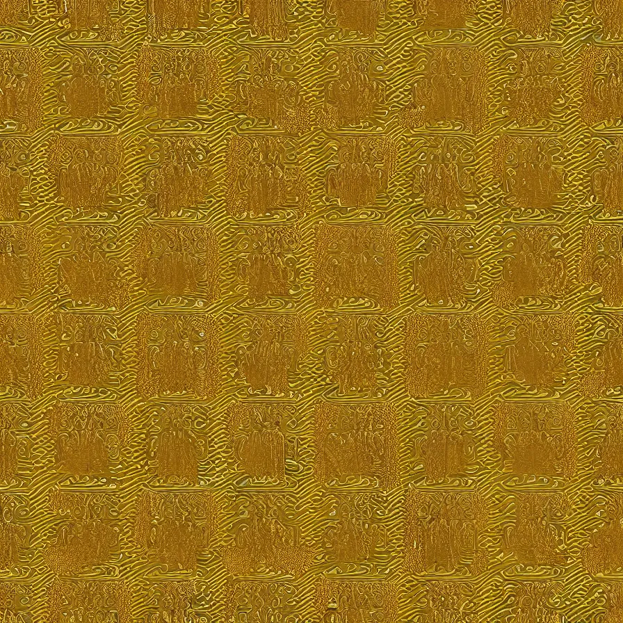 Image similar to detailed photorealistic seamless pattern of ancient japanese samurai armor with very large traditional japanese gold engravings and ornamentation, shining metallic 3 d surfaces, large japanese calligraphy, shodo, large motifs, 3 d