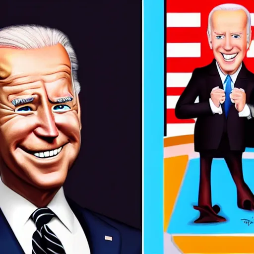 Image similar to joe biden charicature by disney pixar