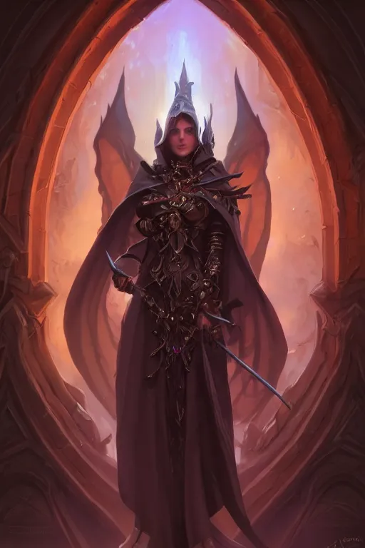 Prompt: beautiful necromancer, full body shot, hood, d & d, fantasy, intricate, elegant, highly detailed, digital painting, artstation, concept art, matte, sharp focus, illustration, hearthstone, art by artgerm and greg rutkowski and alphonse mucha, made with charcoal