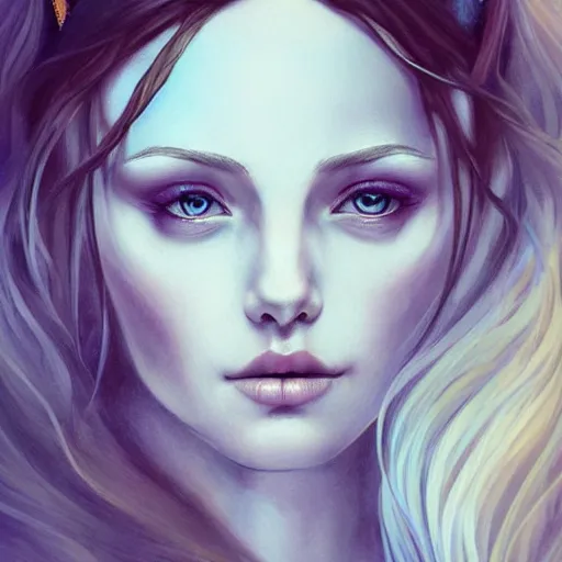 Image similar to portrait of beautiful elvish goddess , 8k, highly detailed, sharp, realistic, in style of Anna Dittmann