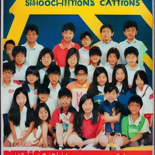 Prompt: 1 9 9 0 s singaporean public education poster for secondary schools