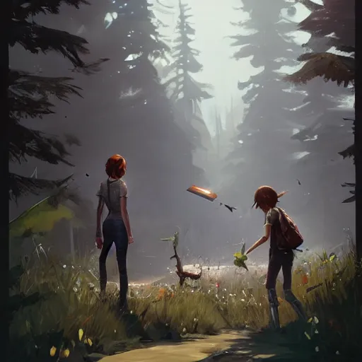 Prompt: 🤖👰, style game square enix life is strange remake, trending on artstation, painted by greg rutkowski, render with game the last of us parte ii details