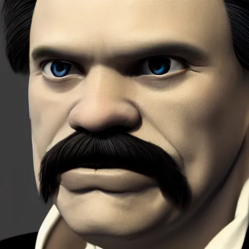 Prompt: ultra high detail unreal engine render of friedrich nietzsche, face looks too real