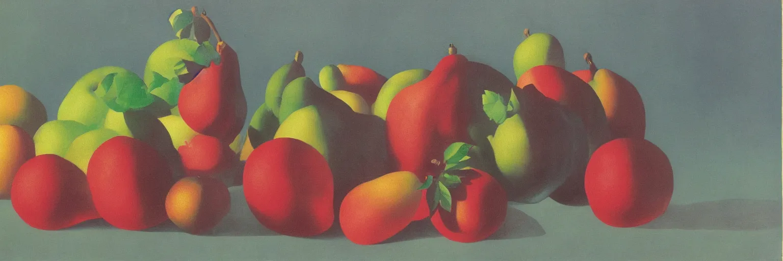 Image similar to fruit painting magritte