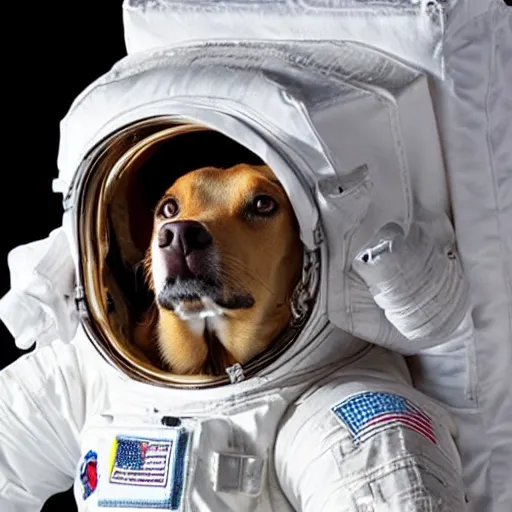 Image similar to dog in astronaut suit