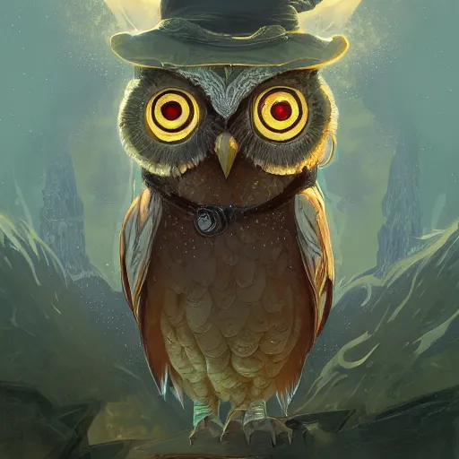 Prompt: a detailed portrait of an owl wizard dressed with an enchanted robe, by justin gerard and victo ngai, digital art, realistic painting, very detailed, fantasy, character design, dnd, trending on artstation