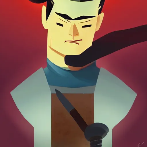 Image similar to face icon stylized minimalist samurai jack, loftis, cory behance hd by jesper ejsing, by rhads, makoto shinkai and lois van baarle, ilya kuvshinov, rossdraws global illumination