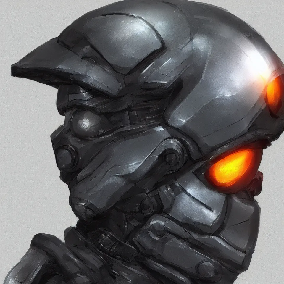 Prompt: front view epic nano cyber headgear combat vision helmet highly detailed, digital painting, hyper concept art, smooth, crisp sharp focus, simple draft aaa unreal artstation