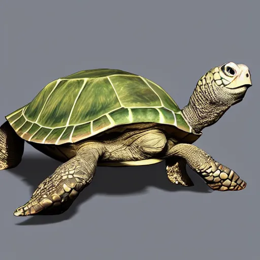 Image similar to mitch mcconnell as a turtle, 3d render