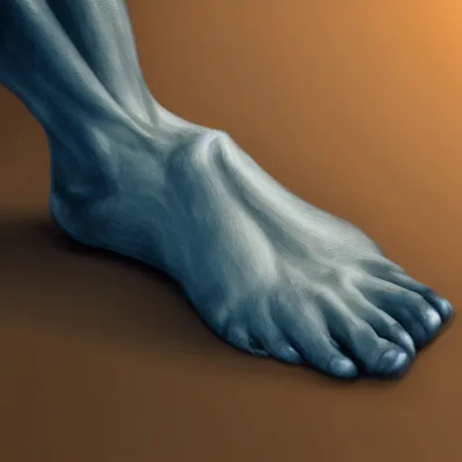 Prompt: a human foot but every toe is a dog, digital art, realistic, artstation