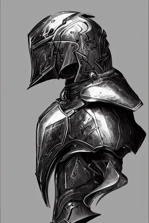 Prompt: Incredibly detailed knight by Ash Thorp and Artgerm, extremely proportionate face, sharp focus, hyper detailed