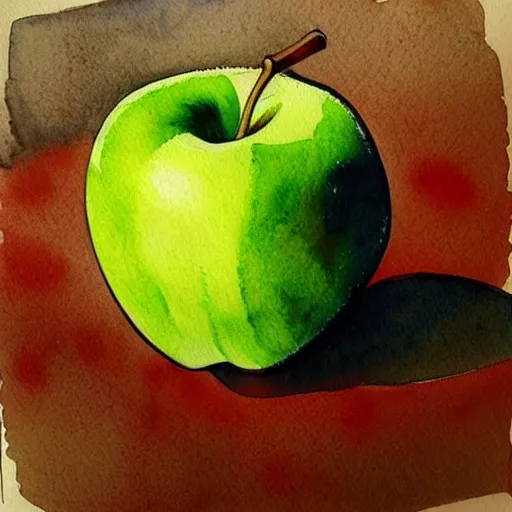 Image similar to apple by ivo jordanov, # artoftheday # artsy # artstudio # watercolours # watercolor _ art # artofvisual # artofinstagram