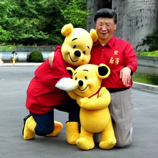 Prompt: xi xingping as winny the pooh