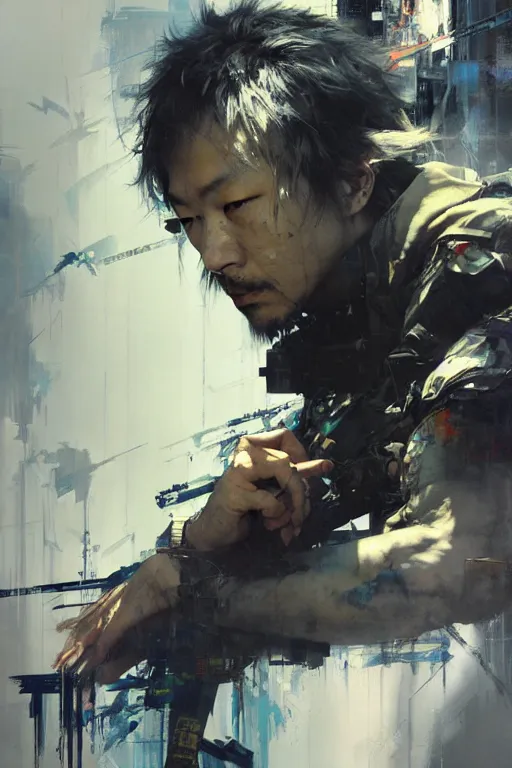 Image similar to gojo satoru, painting, collaborative artwork of greg ruthowski, yoji shinkawa, ruan jia, exquisitely high quality and detailed