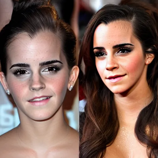 Image similar to emma watson mixed with kim kardashian