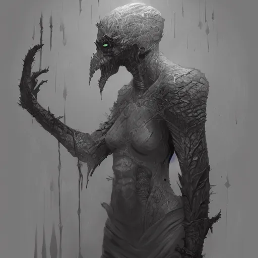 Image similar to dark art character by alexey egorov, trending on artstation