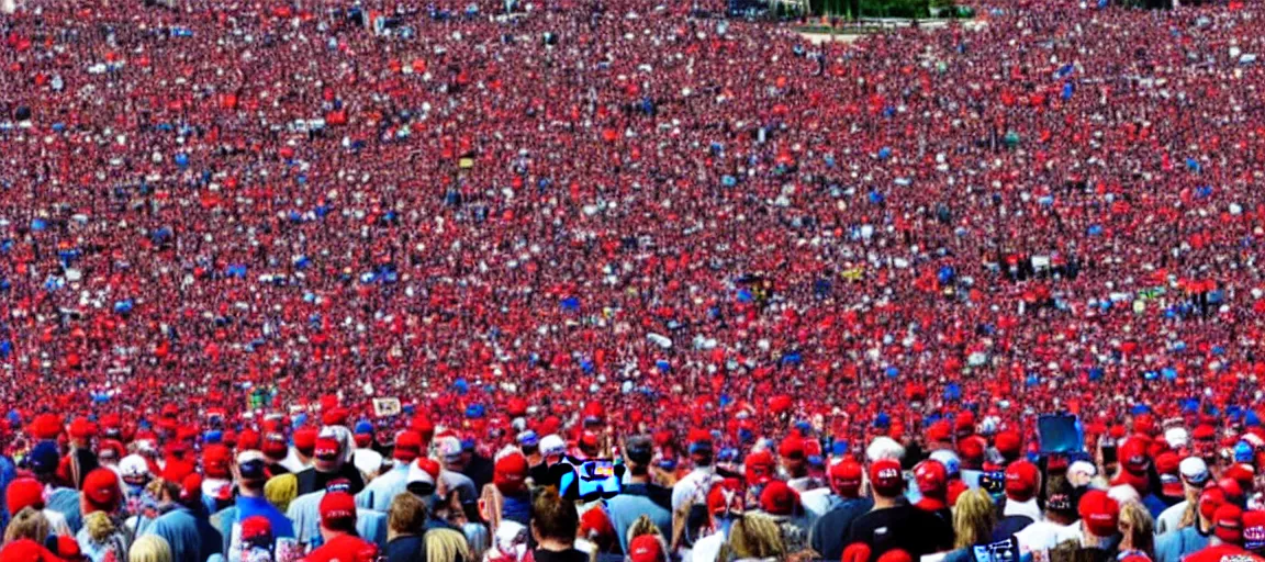 Image similar to a billion people at a trump rally