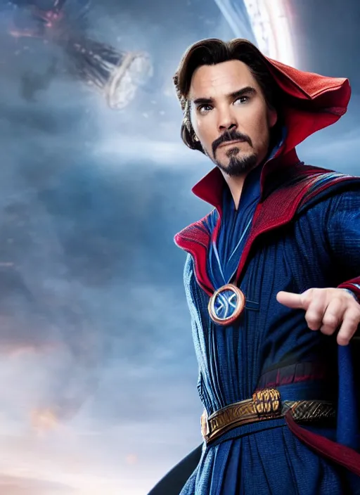 Image similar to film still of Johnny Galecki as Doctor Strange in Avengers Endgame, 4k