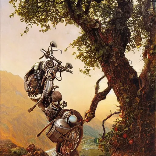 Image similar to paint surrealist 🏍, ferdinand knab, high definition and detailed 4 k