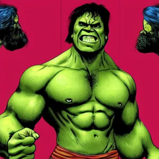 Image similar to Nicolas cage as hulk