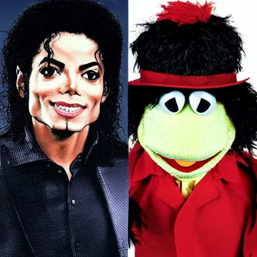 Image similar to Michael Jackson as a muppet