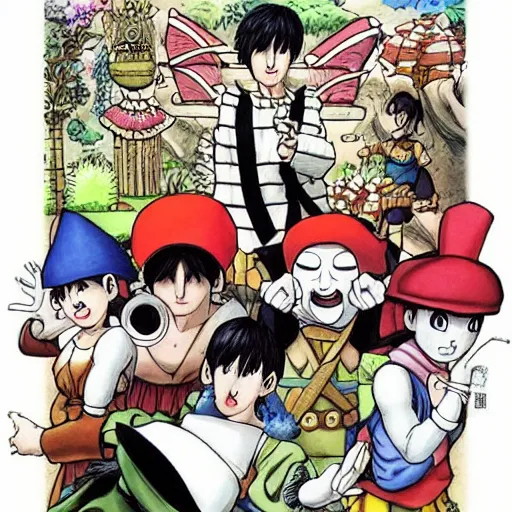 Image similar to “mime chest, style of dragon quest, by satoshi kon”