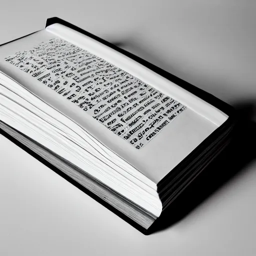Image similar to photograph of a book made up of building blocks, white background, studio lighting