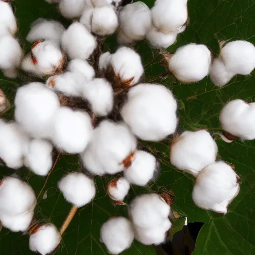 Prompt: cotton flowers explosion