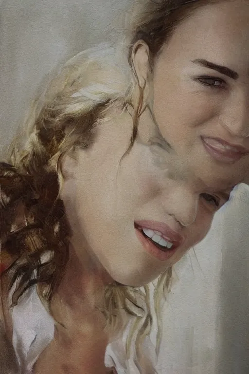 Prompt: beautiful oil painting with Emilia Clarke