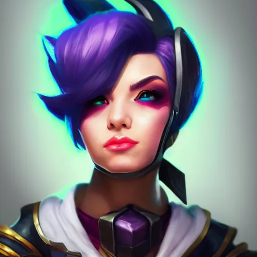 Image similar to portrait of Vi from League of Legends, by Fortiche Studio, by Riot Games, from Netflix's Arcane, trending on artstation,fine details, realistic shaded, fine-face, painted texture, pretty face